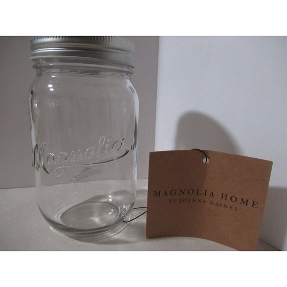⚡️FLASH SALE⚡️Magnolia Home Joanna Gaines Mason Jar with Lid NIB Crafts Drinks - Picture 1 of 3
